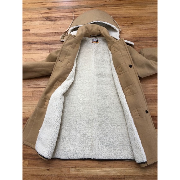 Pendleton Lobo Men's Virgin Wool Sherpa Lined S/M Toggle Duffle Coat - Picture 6 of 11